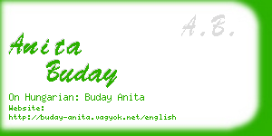 anita buday business card
